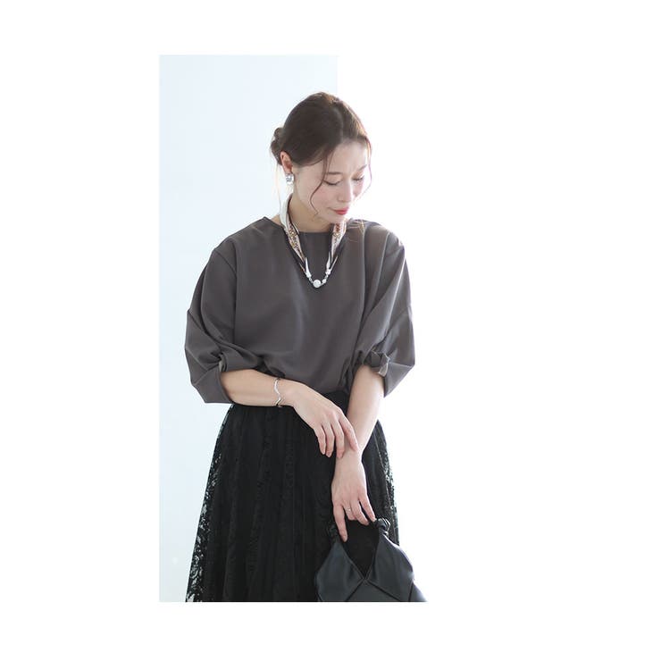 ふわり膨らむバラ袖の大人カットソー【1月31日20時販売新作】
