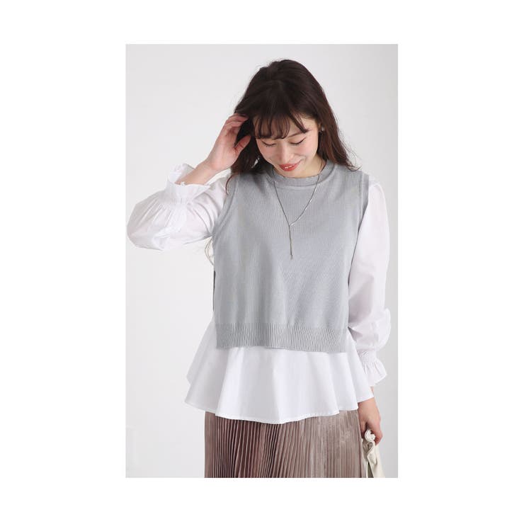 「コーデ要らず」シャツ×ベスト2点セット【2月3日20時販売新作】