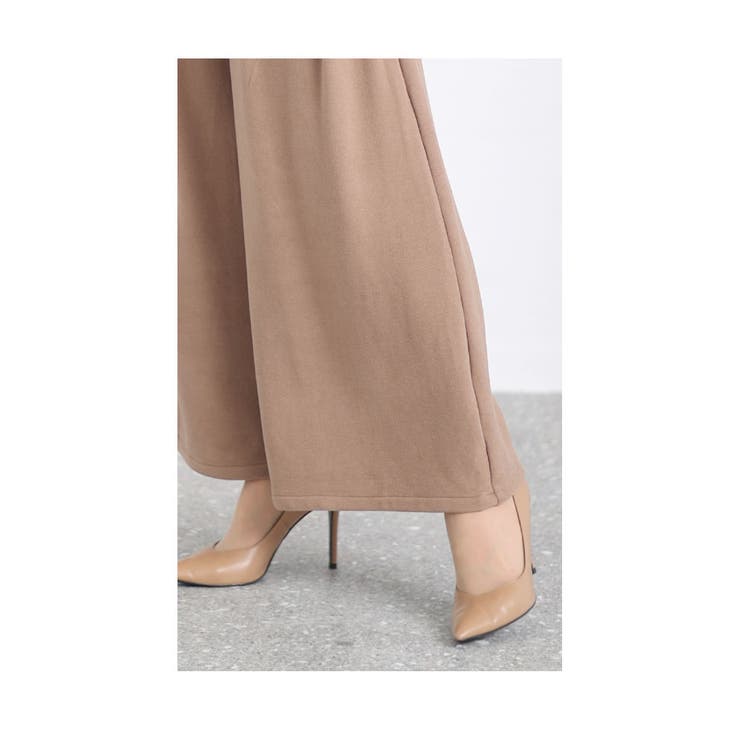 裾が床につかないストレッチタックワイドパンツ【2月7日20時販売新作】