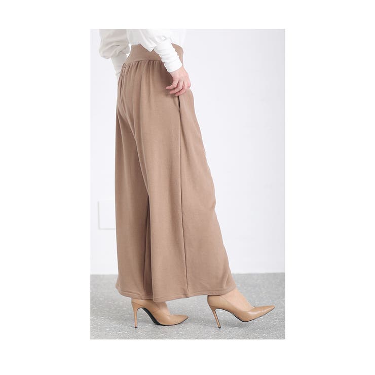 裾が床につかないストレッチタックワイドパンツ【2月7日20時販売新作】