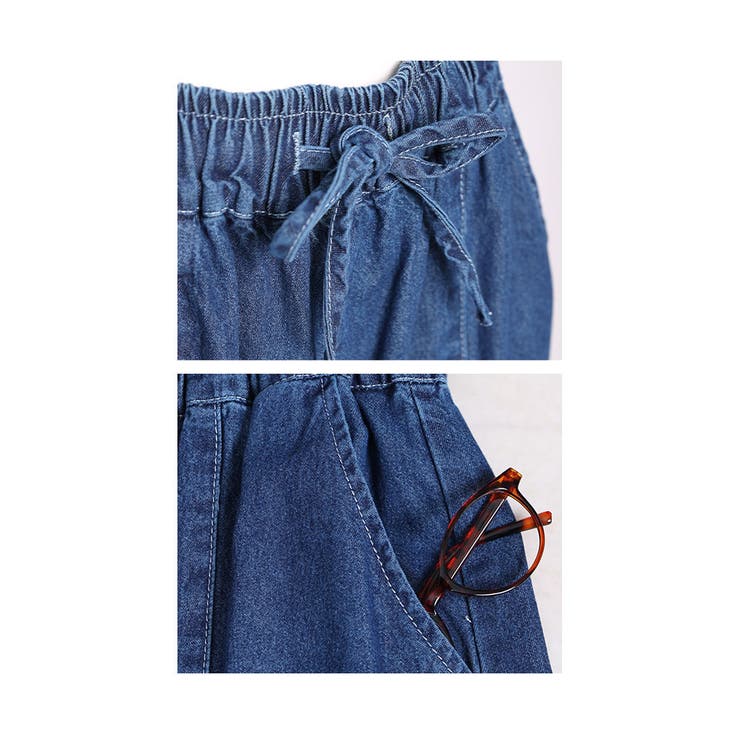 大人カジュアルなトレンドを着こなすデニムガウチョパンツ レディース ファッション[品番：SLMW0010289]｜Sawa a la  mode（サワアラモード ）のレディースファッション通販｜SHOPLIST（ショップリスト）