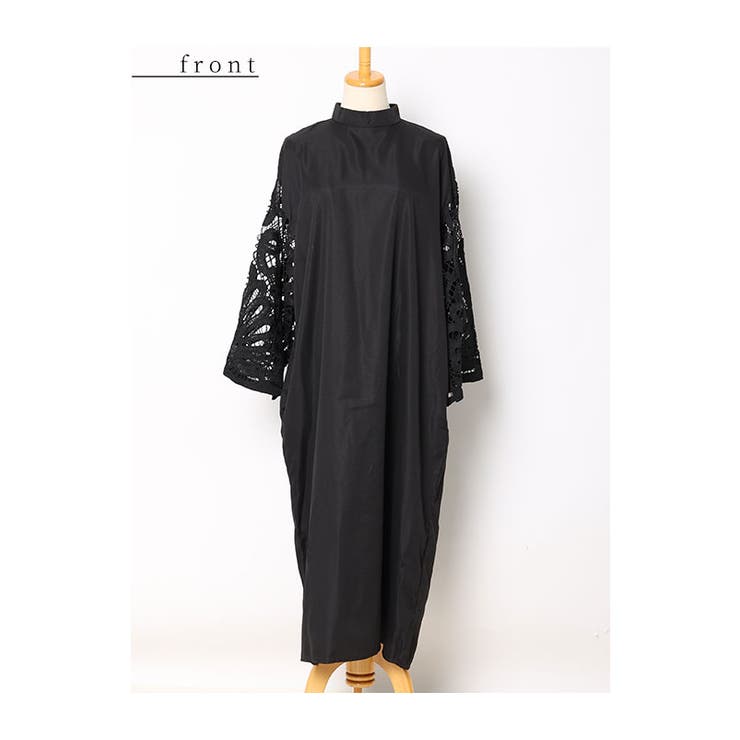 1枚でお洒落見えなレース袖ロングワンピース ドレス レディース | Sawa a la mode | 詳細画像21 