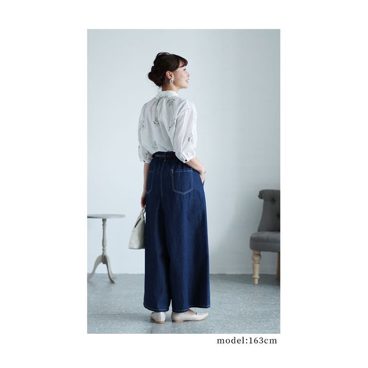 花刺繍舞うレース襟コットンブラウス【3月6日20時販売新作】