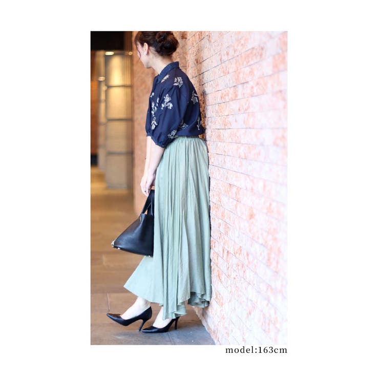 花刺繍舞うレース襟コットンブラウス【3月6日20時販売新作】