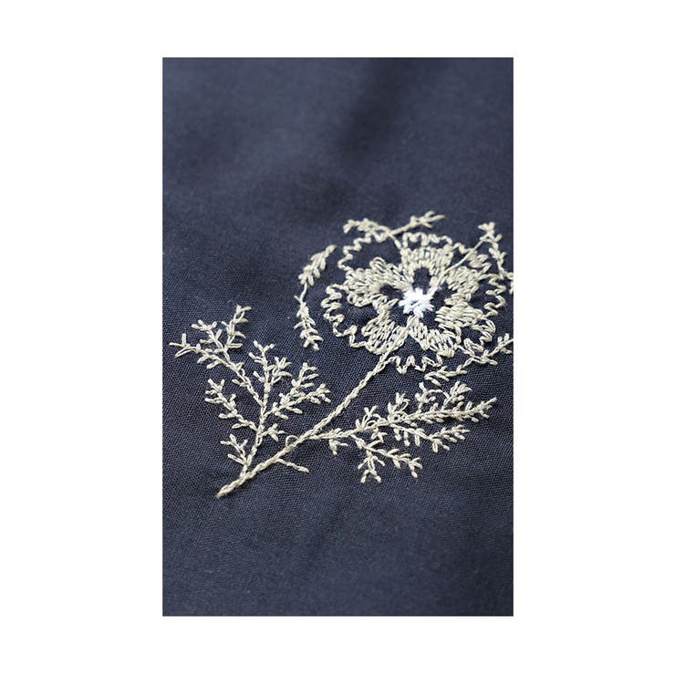 花刺繍舞うレース襟コットンブラウス【3月6日20時販売新作】