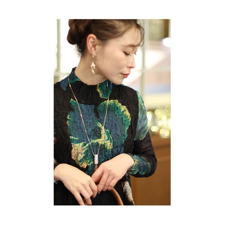 腕周り楽々な花柄チュニックワンピース【3月9日20時販売新作】
