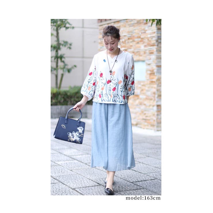 艶やかなチューリップ畑の刺繍シャツブラウス レディース ファッション | Sawa a la mode | 詳細画像19 