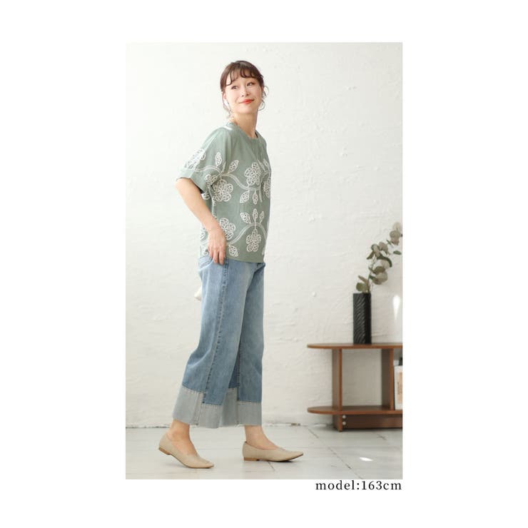 蔦に流れる草花刺繍のふんわり袖シャツブラウス レディース ファッション | Sawa a la mode | 詳細画像10 