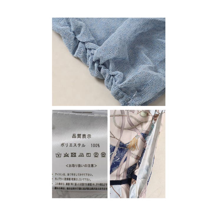 品格を加えるスカーフ柄アンサンブルワンピース【3月7日20時販売新作】