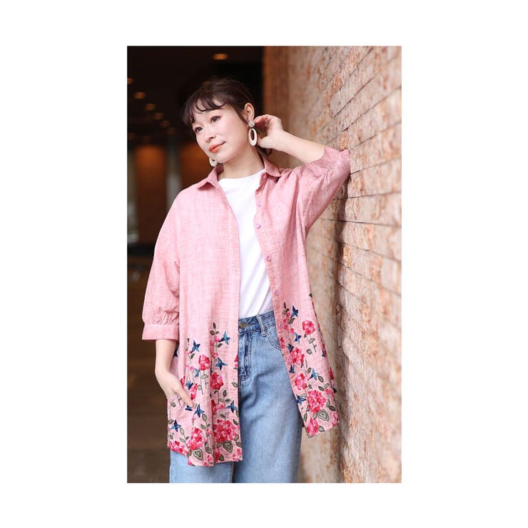 美品 【cachette】 刺繍 シャツ チュニック 花柄 Aライン ゆったり 楽天市場】ブラウス 刺繍 シャツ レディース チュニック 花柄