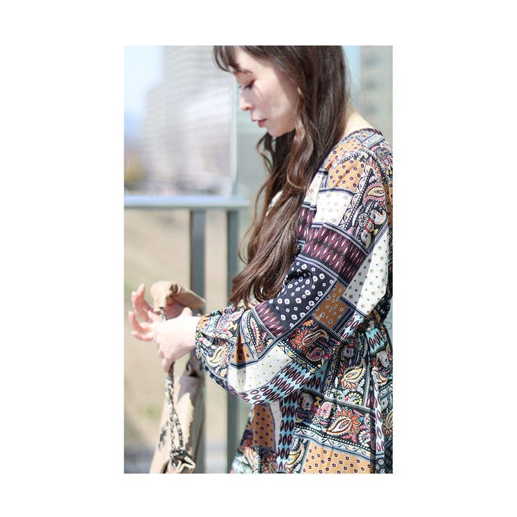 KBF｜パッチワークミニキャミワンピース | Rakuten Fashion(楽天
