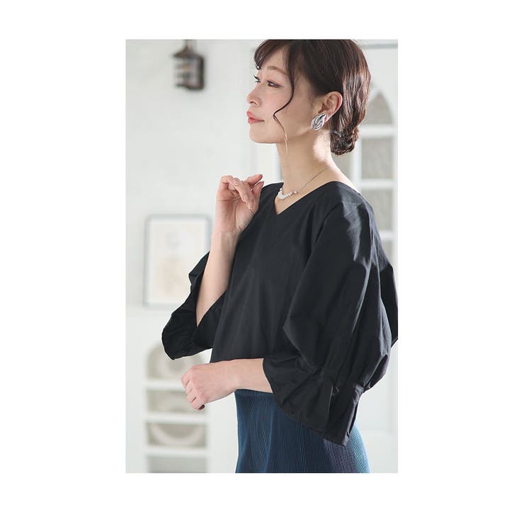 ふっくらつぼみ袖のドルマンシャツブラウス レディース ファッション | Sawa a la mode | 詳細画像9 