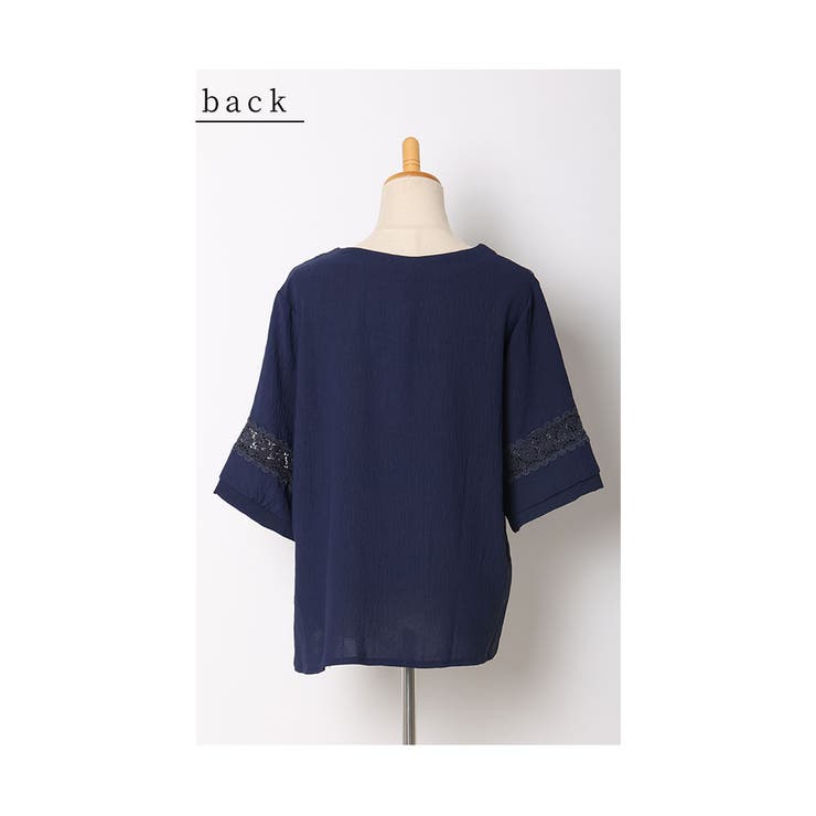 ヴィンテージ感じるシボ感花柄かぎ編みレーストップス レディース ファッション | Sawa a la mode | 詳細画像22 