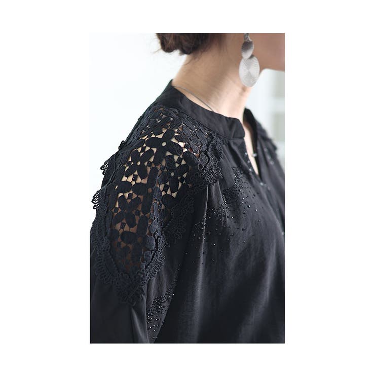 レース×煌き放つ高見えシックなブラウストップス レディース ファッション | Sawa a la mode | 詳細画像8 