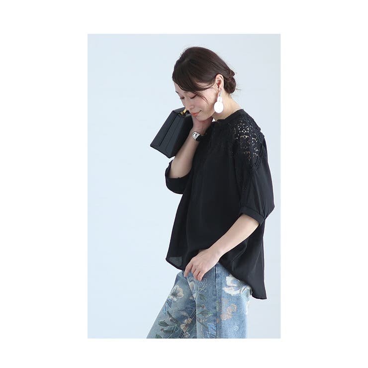 レース×煌き放つ高見えシックなブラウストップス レディース ファッション | Sawa a la mode | 詳細画像10 