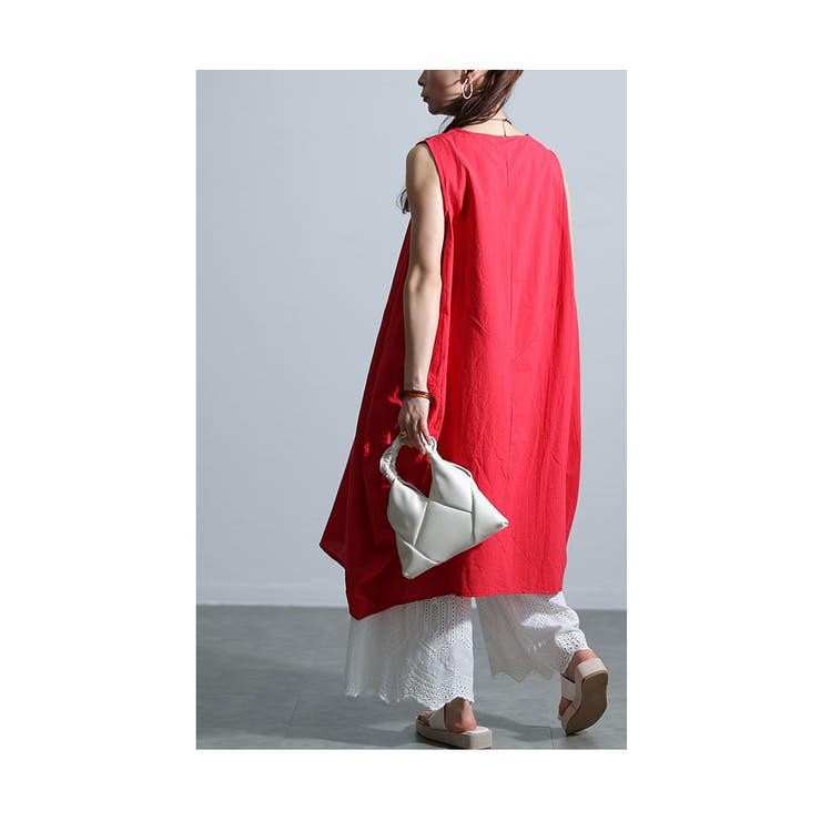 魅了パレットで存在感放つバルーンコットンワンピース レディース  