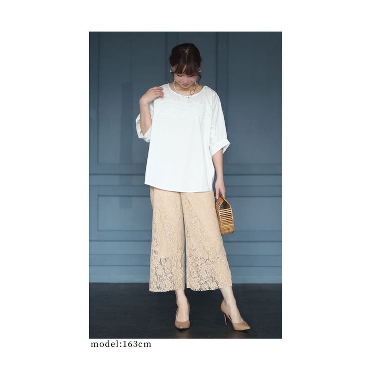 ワンピースの下に穿くレースワイドパンツ【5月25日20時販売新作】