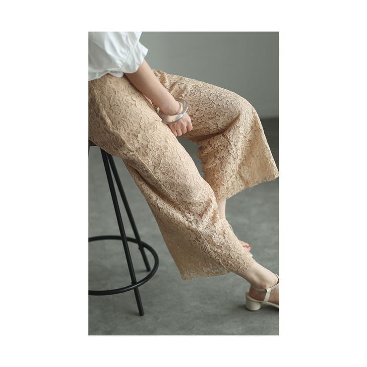 ワンピースの下に穿くレースワイドパンツ【5月25日20時販売新作】
