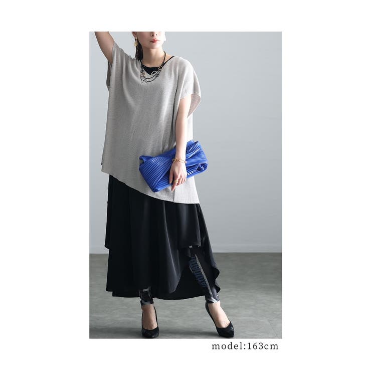 ゆるっとリラクシーにバックスリットニットトップス レディース ファッション | Sawa a la mode | 詳細画像17 