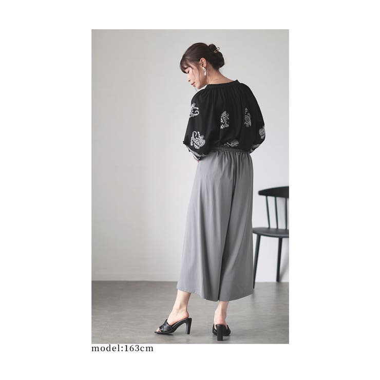 【低身長さんサイズ対応】　とろみガウチョパンツ【6月29日20時販売新作】