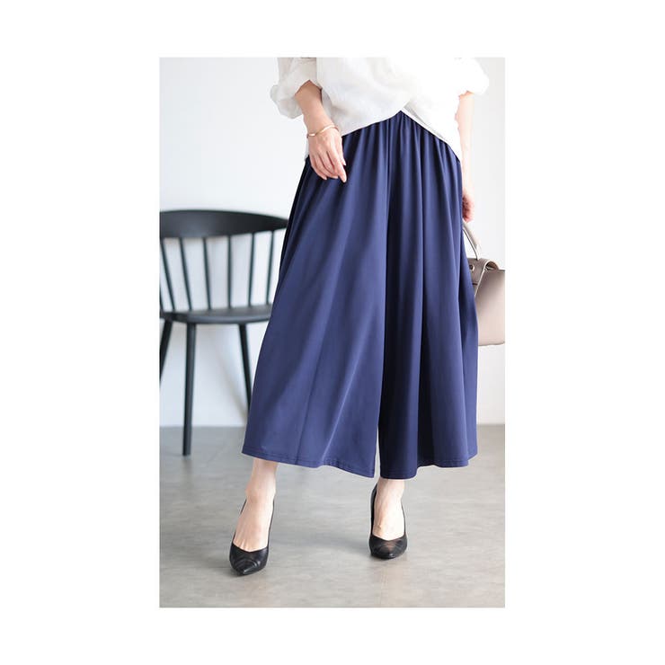 【低身長さんサイズ対応】　とろみガウチョパンツ【6月29日20時販売新作】
