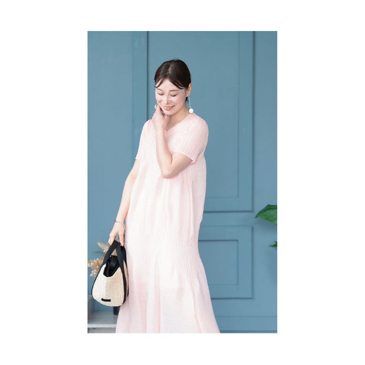 儚げプリーツのロングワンピース【6月26日20時販売新作】