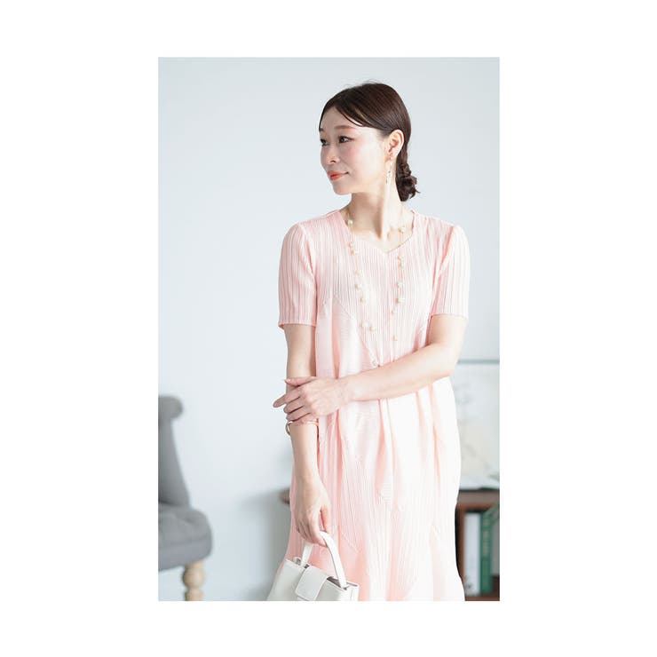 儚げプリーツのロングワンピース【6月26日20時販売新作】