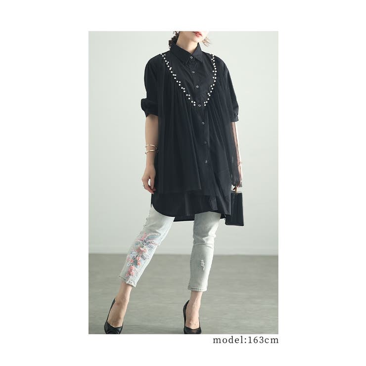 上品フェアリーが靡くレイヤード風チュールブラウス レディース ファッション | Sawa a la mode | 詳細画像17 