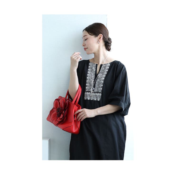 【ふくよかさんサイズ対応】インド綿刺繍ワンピース【7月17日20時販売新作】