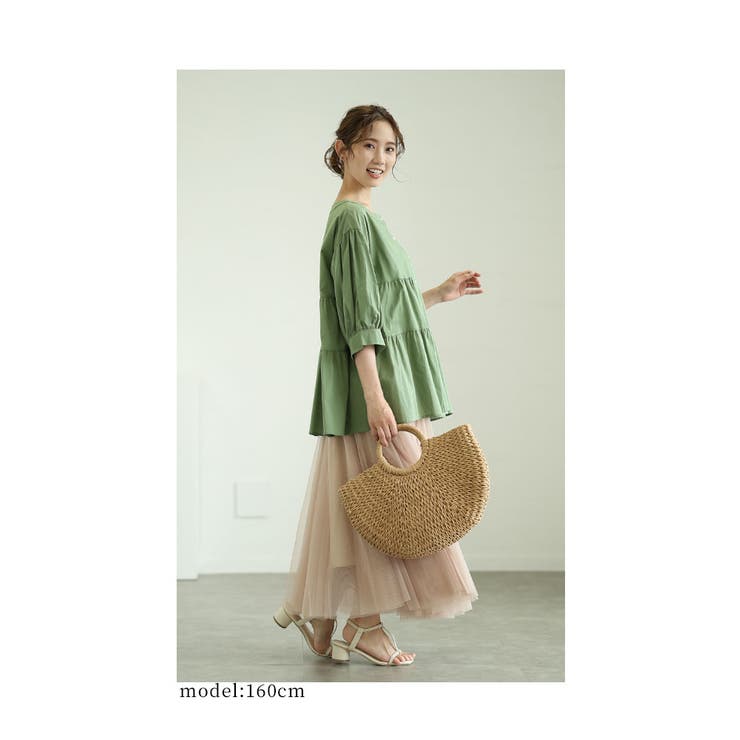 シンプルに映えるティアードコットンチュニック レディース ファッション | Sawa a la mode | 詳細画像9 