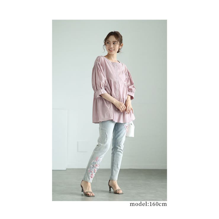 シンプルに映えるティアードコットンチュニック レディース ファッション | Sawa a la mode | 詳細画像11 
