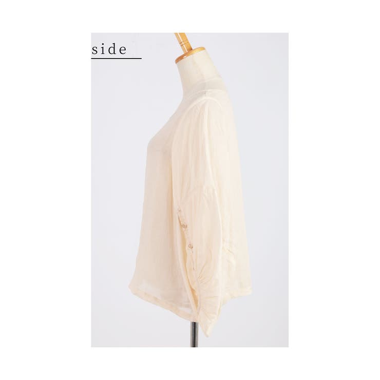 さらりと心地よいふんわり袖リネンブラウス レディース ファッション | Sawa a la mode | 詳細画像21 