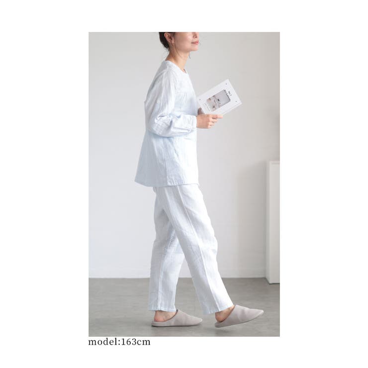 ループ付き刺繍ガーゼパジャマ【8月24日20時販売新作】