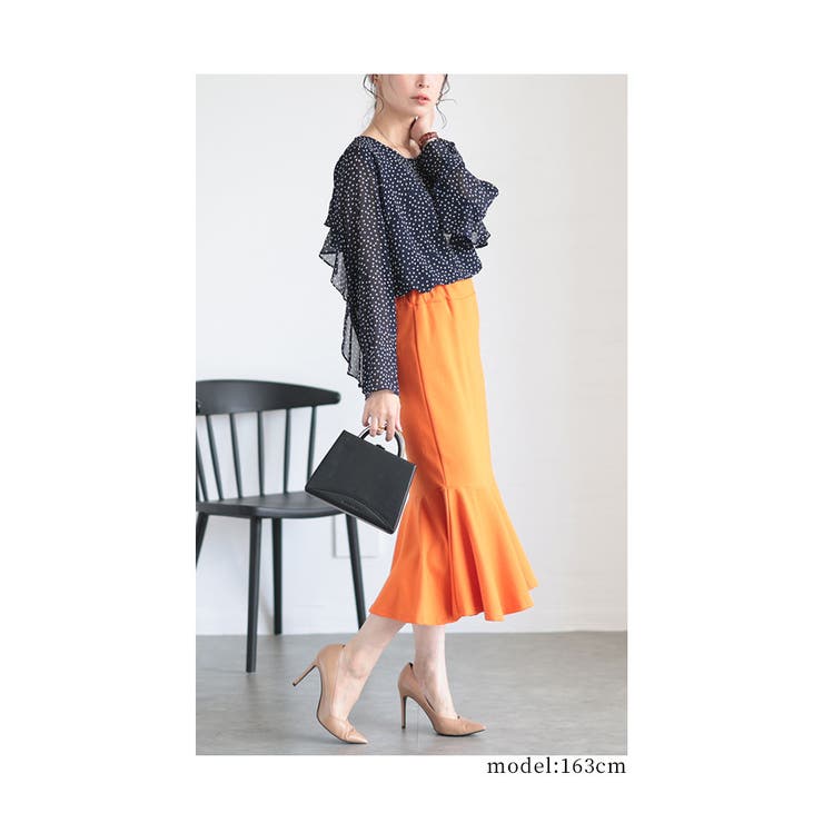 流れる華やかフリル袖のシアーブラウス レディース ファッション | Sawa a la mode | 詳細画像11 