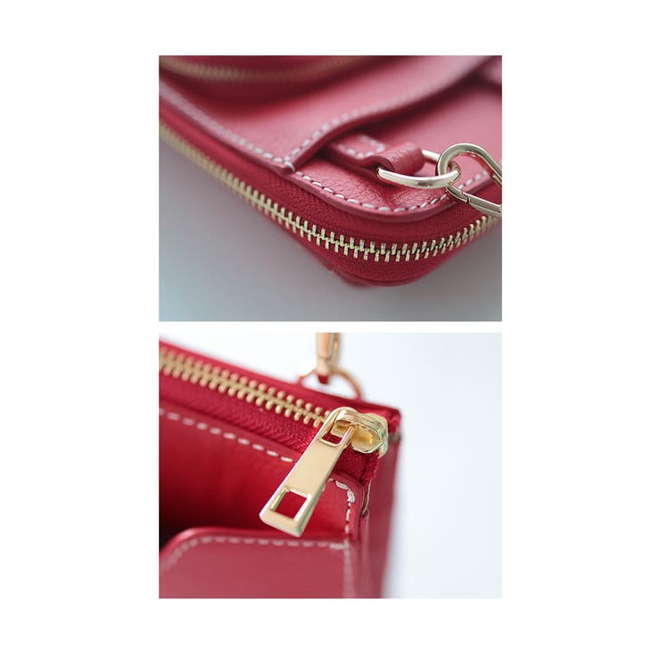 カード収納ポケット付き牛本革スマホショルダー レディース ファッション | Sawa a la mode | 詳細画像18 