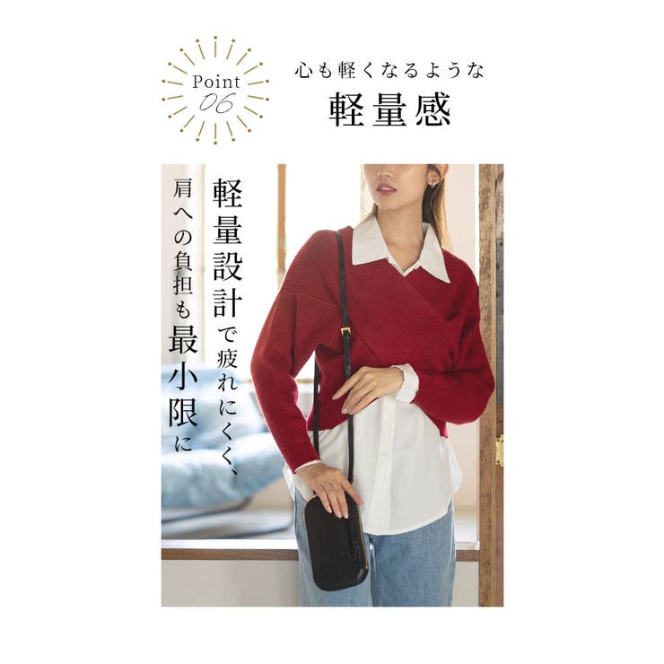 カードスロットホルダー付きクロコ革フォンショルダー レディース ファッション | Sawa a la mode | 詳細画像10 