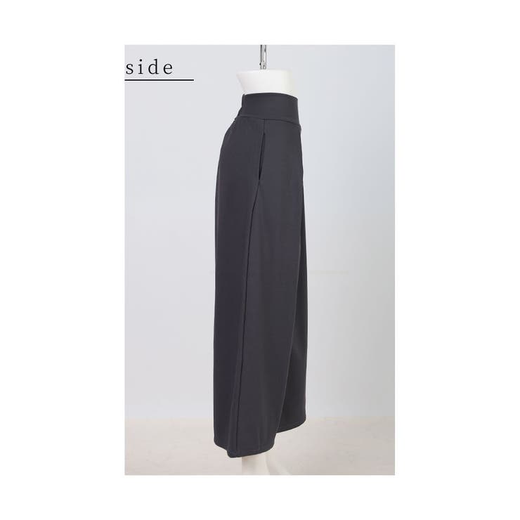 裾が床につかないストレッチタックワイドパンツ【9月25日20時販売新作】