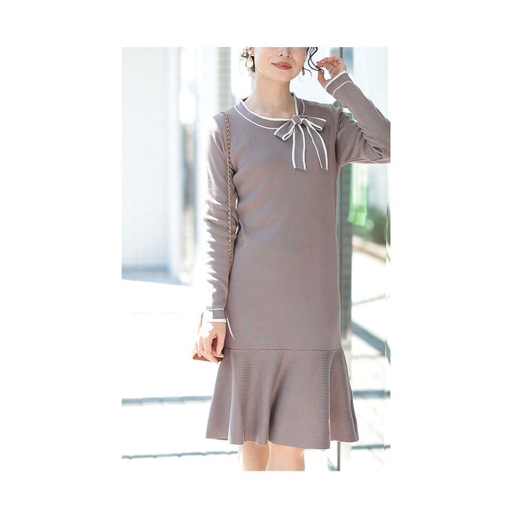 ボウタイリボン付きマーメイドニットワンピース レディース ファッション | Sawa a la mode | 詳細画像10 