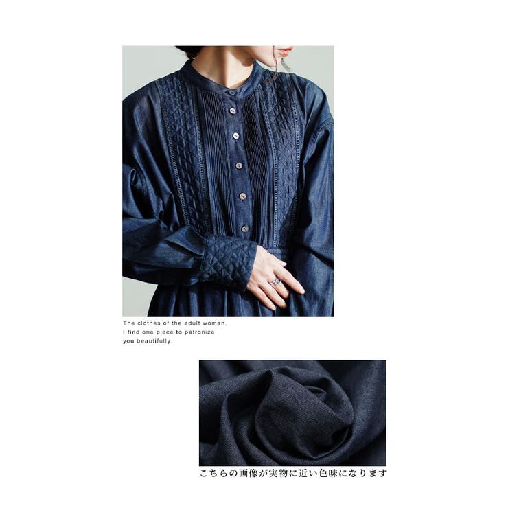 着映えるきちんと感デニム風シャツワンピース レディース ファッション | Sawa a la mode | 詳細画像10 