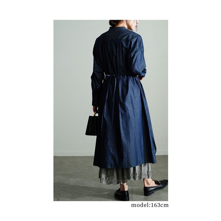 着映えるきちんと感デニム風シャツワンピース レディース ファッション | Sawa a la mode | 詳細画像11 