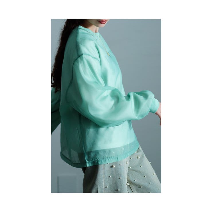 女っぽアクティブな着こなし重なるシフォントレーナー【9月30日20時販売新作】