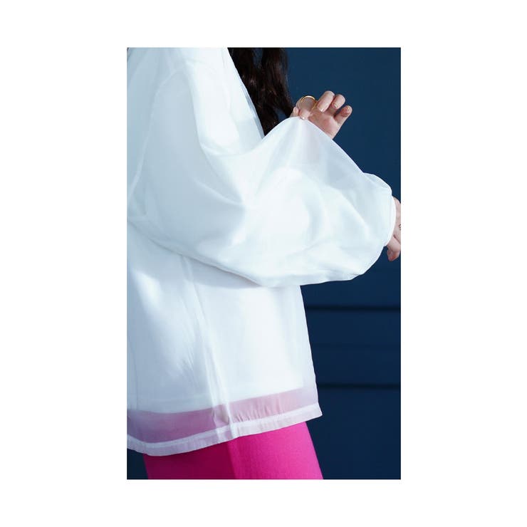 女っぽアクティブな着こなし重なるシフォントレーナー【9月30日20時販売新作】