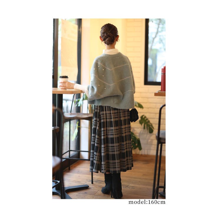 艶やかパールを散りばめたシャギーニットカーディガン レディース ファッション | Sawa a la mode | 詳細画像14 