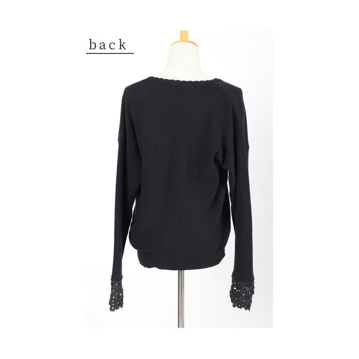 手元まで華やぐ袖口レースリブニットトップス レディース ファッション | Sawa a la mode | 詳細画像22 