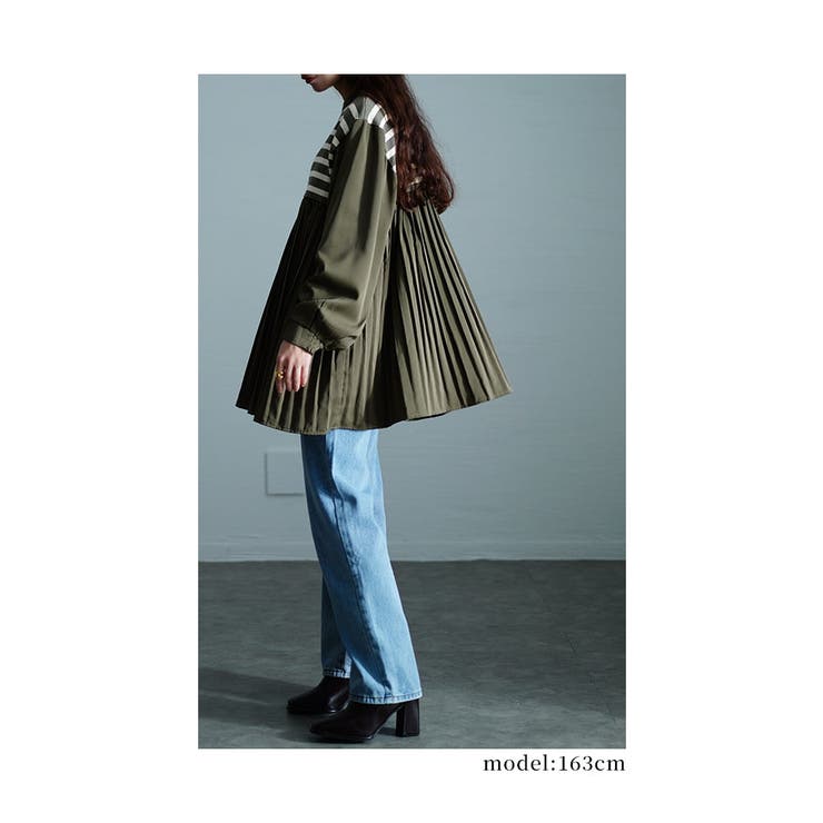 王道カジュアルをレディに異素材プリーツトップス レディース ファッション | Sawa a la mode | 詳細画像13 