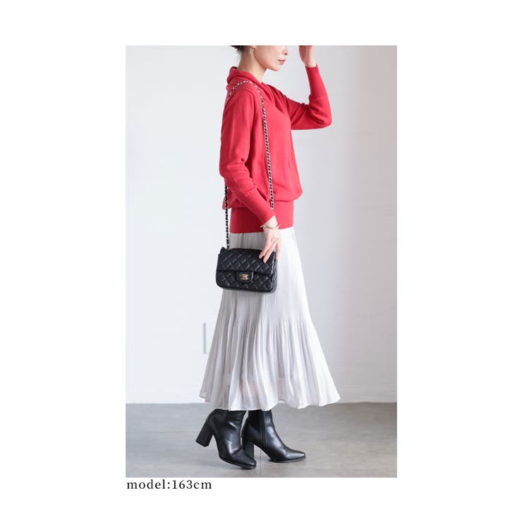 カシュクールネック綿ニットトップス【10月9日20時販売新作】