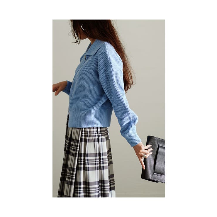 シンプルを今っぽくするジップアップニット【10月7日20時販売新作】