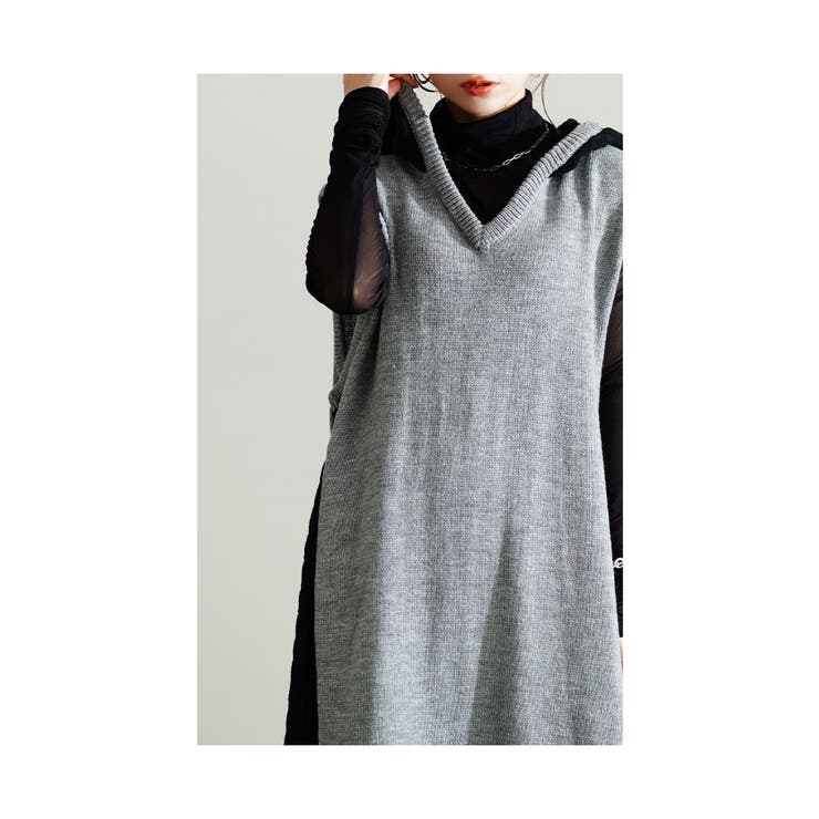 ケーブル編みで旬顔にフーディニットワンピース レディース ファッション | Sawa a la mode | 詳細画像10 