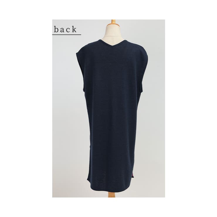 配色ステッチでこなれるニットチュニックベスト レディース ファッション | Sawa a la mode | 詳細画像23 