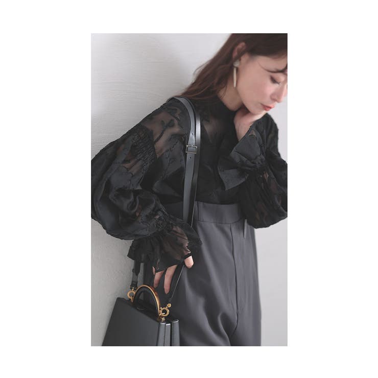 浮き上がる花シルエットのシアーシャツブラウス レディース ファッション | Sawa a la mode | 詳細画像13 